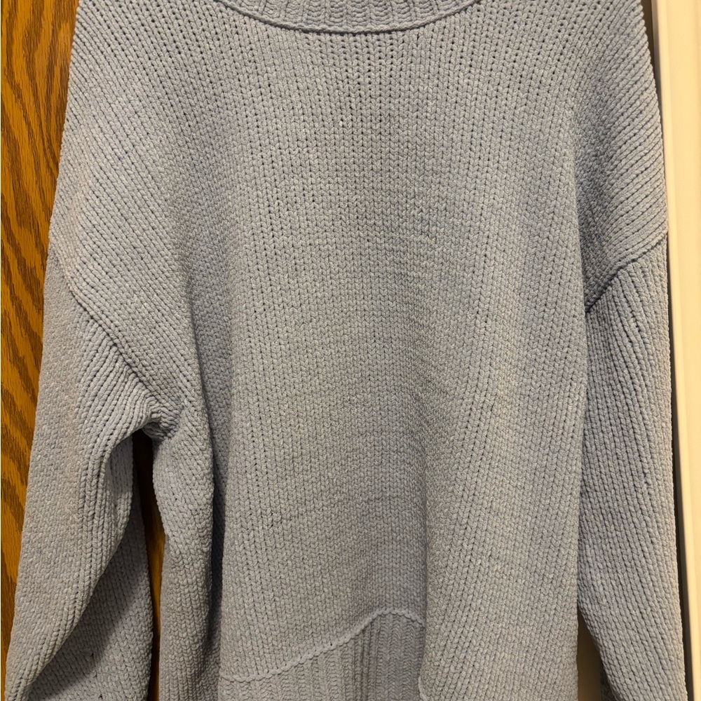 Aerie Light Blue Cowl Neck Oversized Sweater